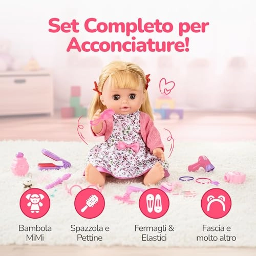 MiMi Baby Doll - 30 cm 18-piece Hairdressing Set