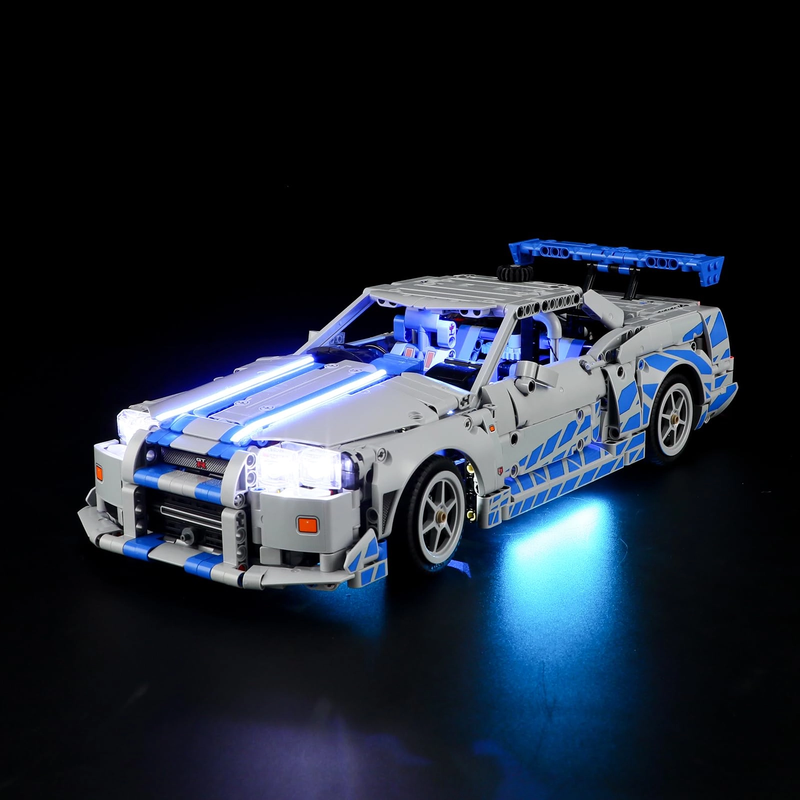BRIKSMAX Light Kit for LEGO 2 Fast 2 Furious Nissan Skyline GT-R (R34) 42210