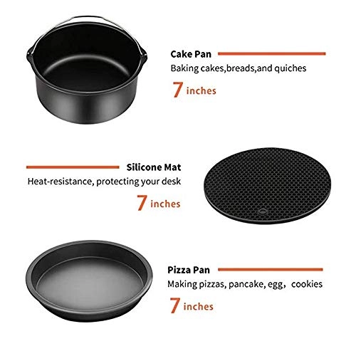 Cake Barrel + Pizza Pan + Metal Holder + Multi-Purpose Rack + Silicone Mat - Silicone SET OF 9