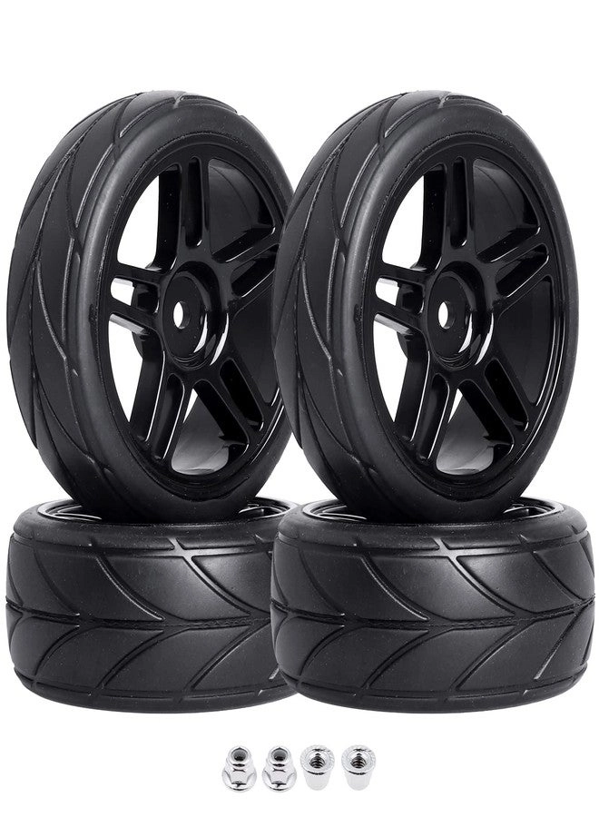 FriHobby Pre-Glued 12mm Hex RC Touring Car Wheels & Tires - 1/10