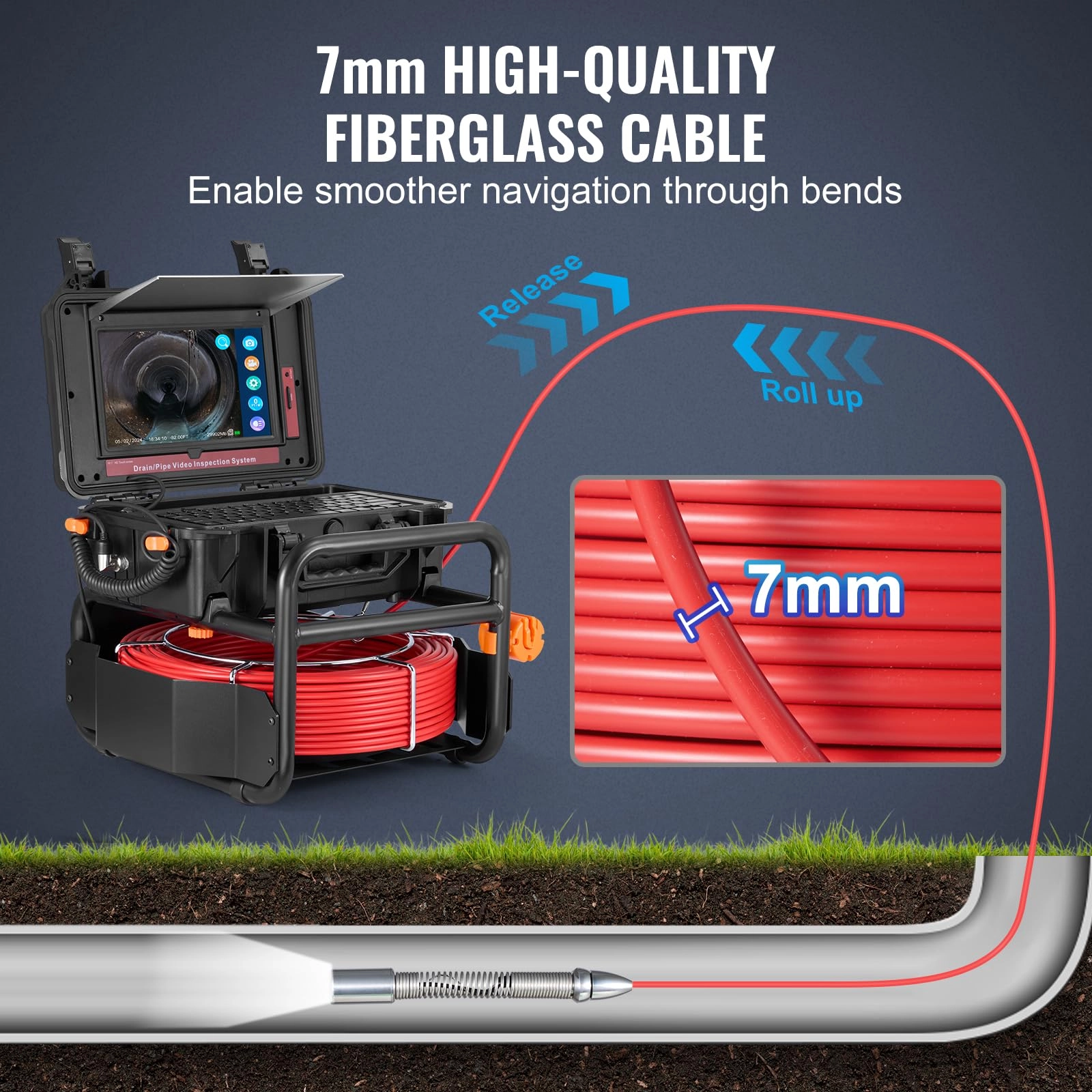 Sewer Camera - 165 ft/50m 0.9-inch