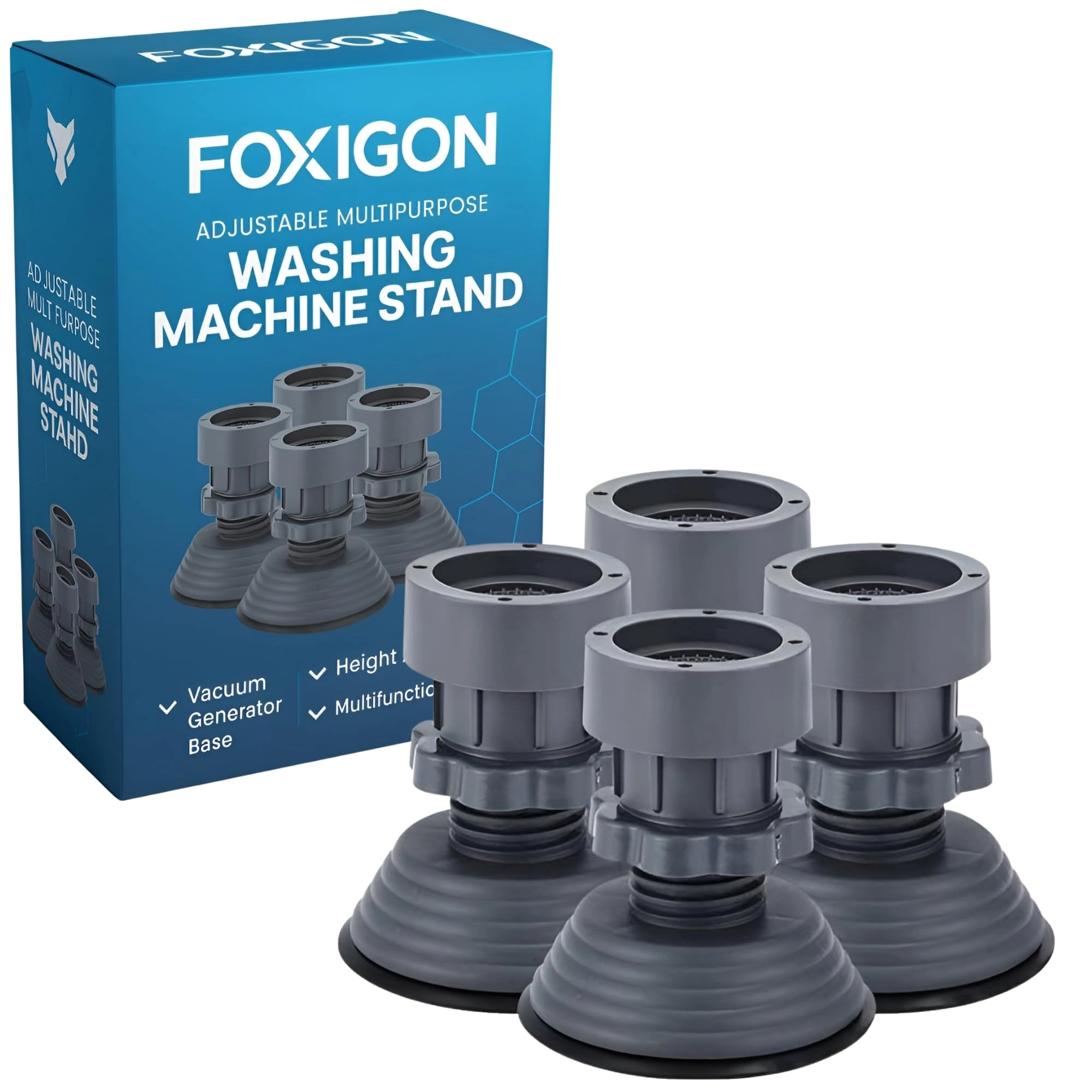 foxigon Washing Machine Stand - 7kg to 9kg Top Load Front Load