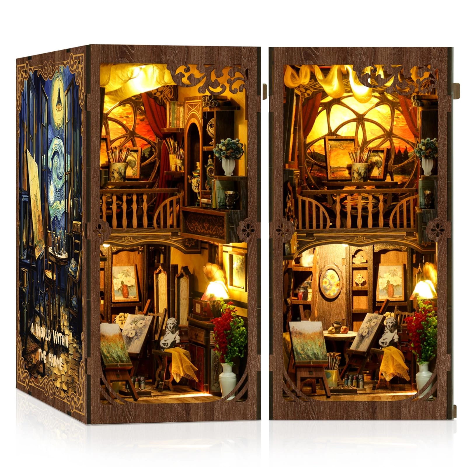 Book Nook Kit - Insertable Dust Protection Plate Miniature Dollhouses