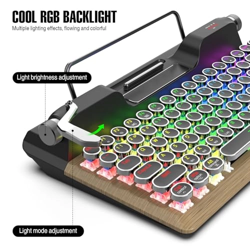 Retro Typewriter Mechanical Keyboard - Wired/Wireless