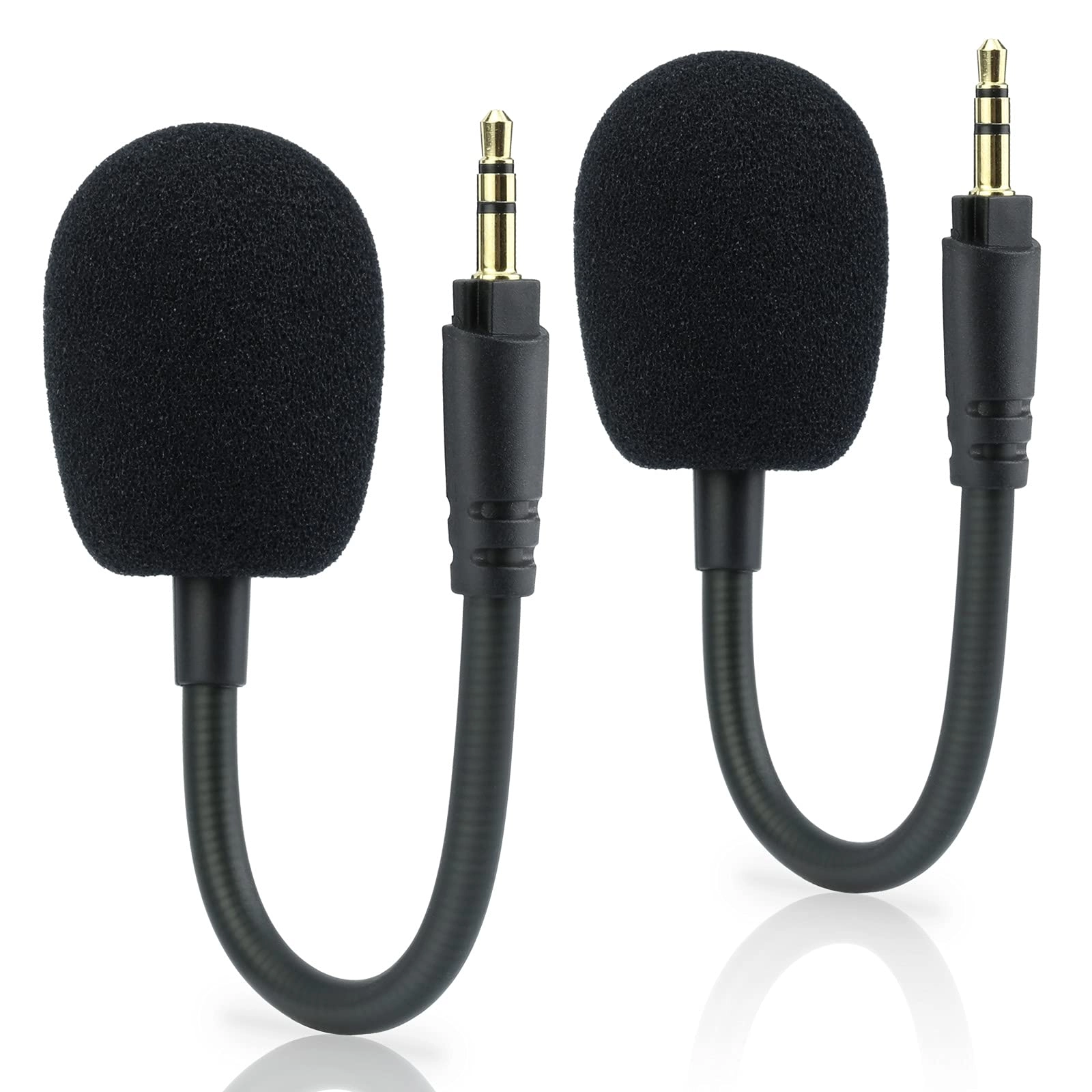 LEFXMOPHY LF-HS35-MIC 3.5mm-Mini-Jack Microphone 2-PACK