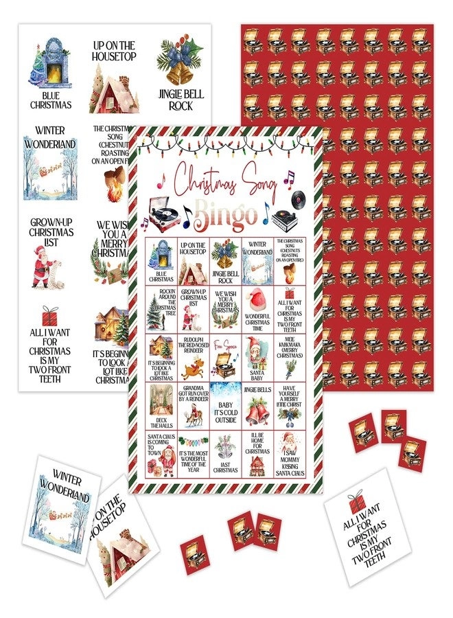 KFNER Christmas Song Bingo Game - 24 Players Indoor Outdoor