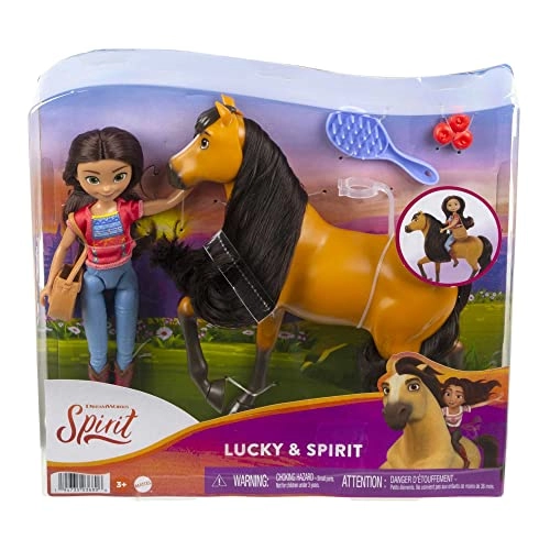 Lucky Doll - 7" 7 movable joints + Horse - 8" soft mane & tail Ages 3+