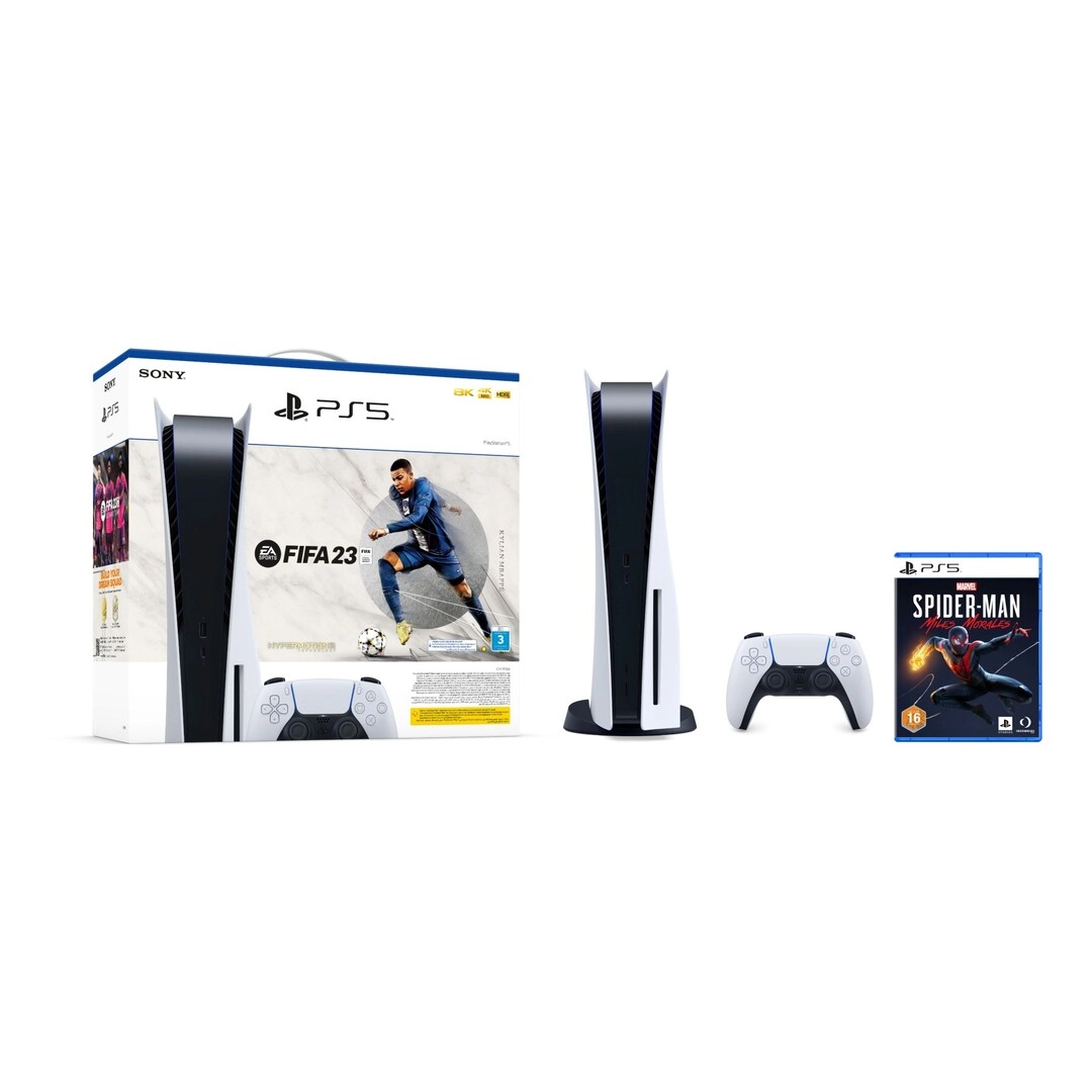 PlayStation 5 + FIFA 2023 + Spider-Man - 825 GB