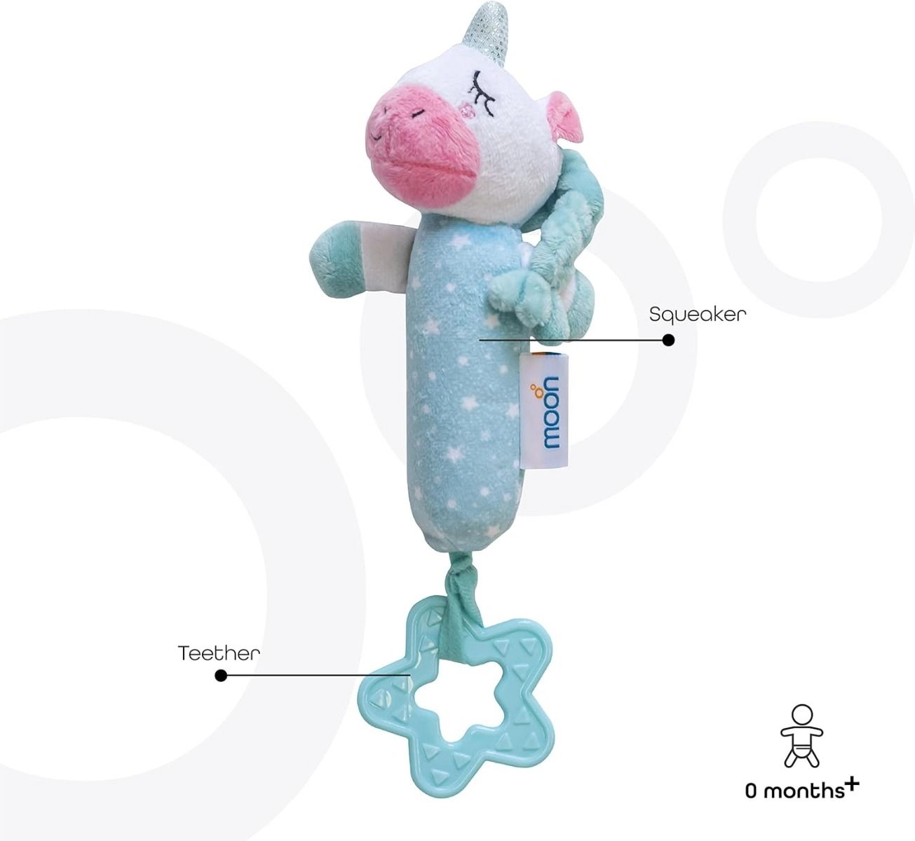 Soft Rattle Plush Toy - 3 to 24 Months fabric