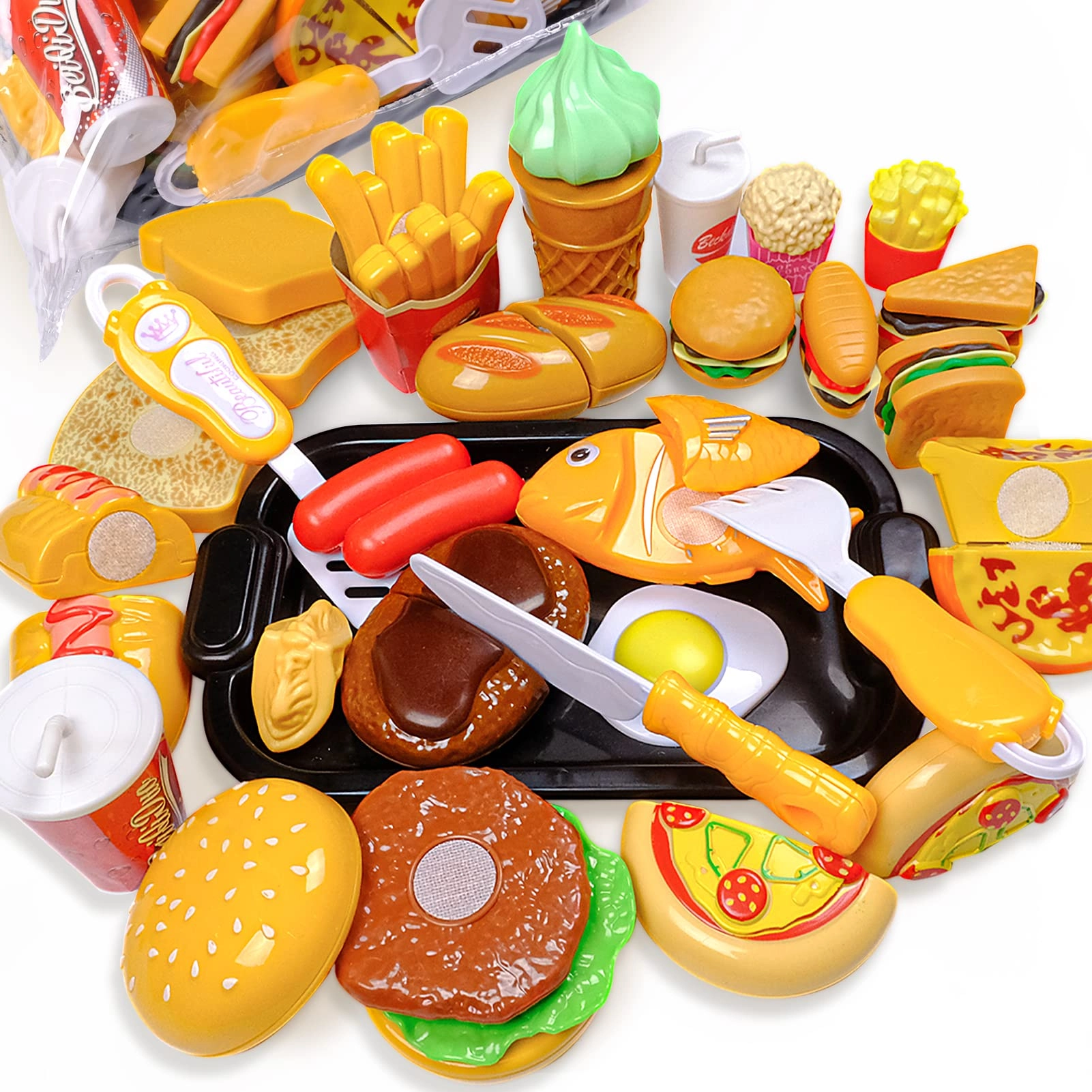 beandoo Play Food Set for Kids - 37 pcs