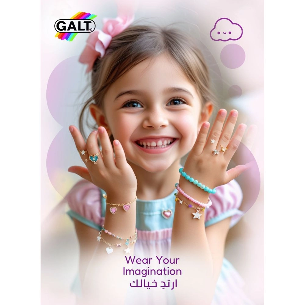 DIY Charm Jewellery Set - 18 metal charms 300 beads