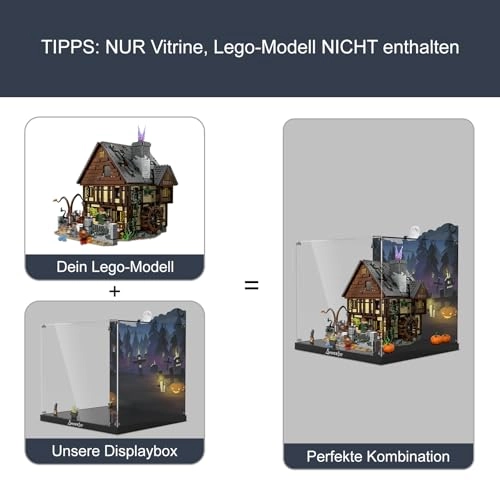 Acrylic Display Case - 3mm Hocus Pocus: The House of Sanderson Sisters for LEGO 21341