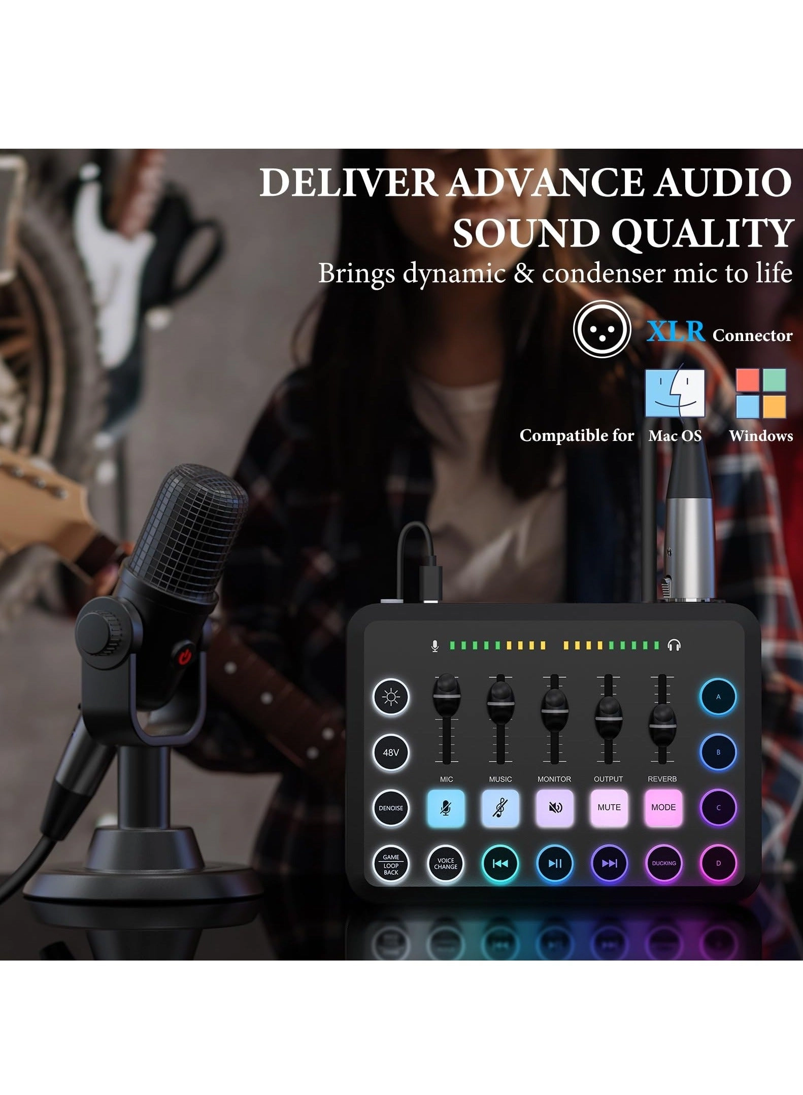 BM800 + F9 USB+Wireless+XLR+3.5mm-Mini-Jack Microphone Bundle