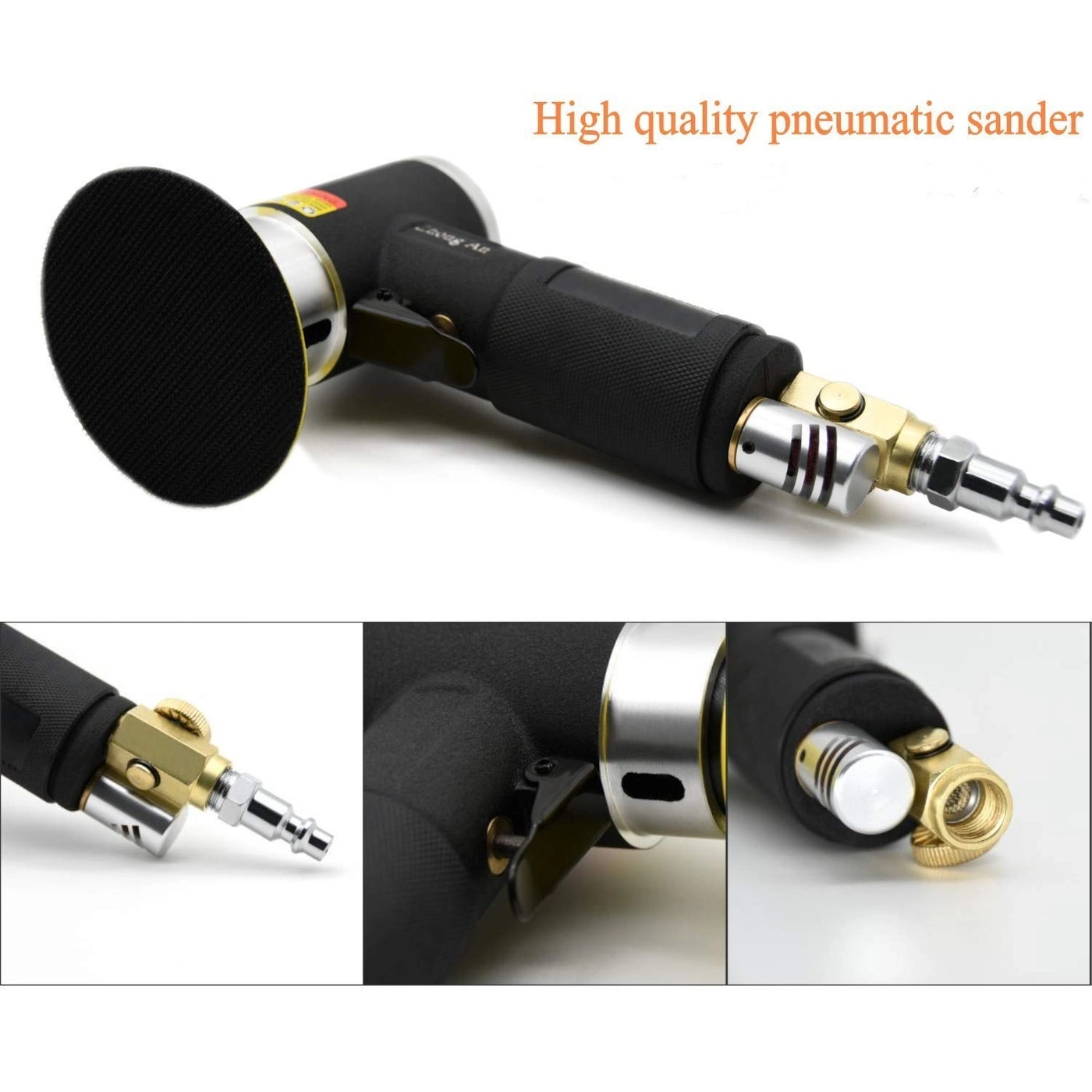 Mini Orbital Sander - 3-inch Dual Action Black