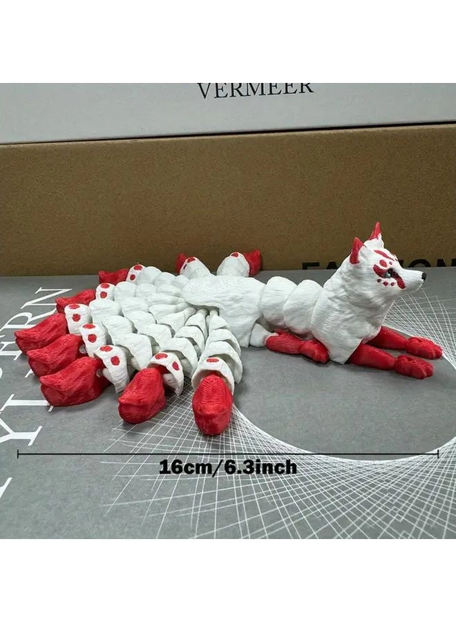 Nine Tailed Fox Statue Set