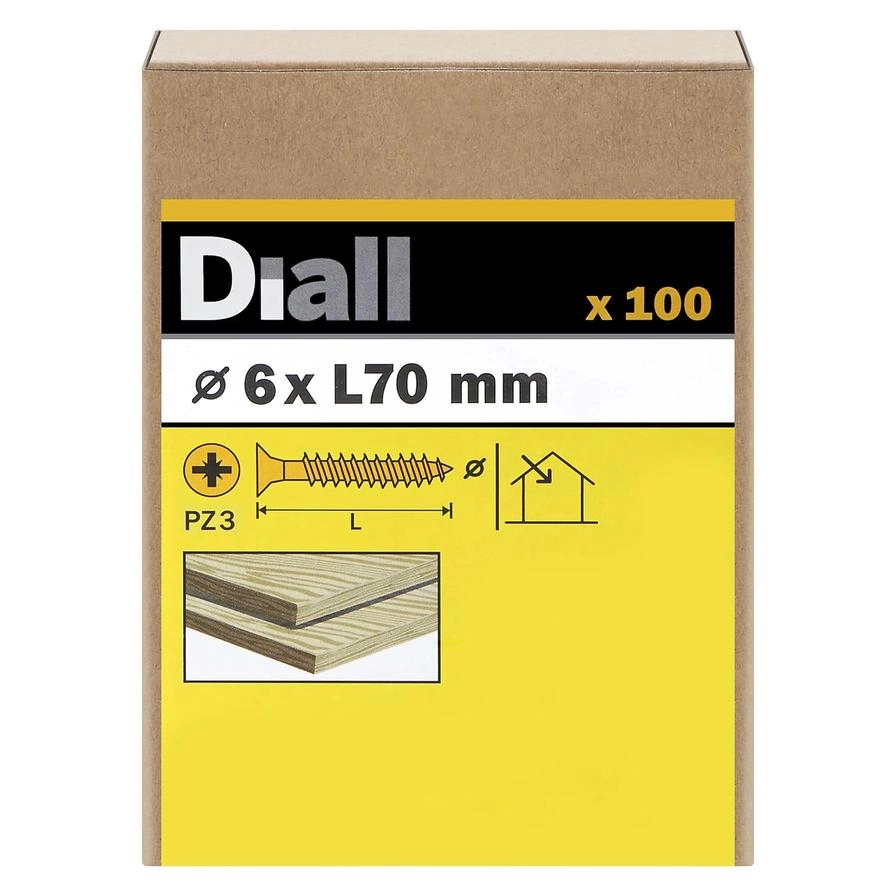 Diall Wood screw - 70 millimeter 6 x 70 mm