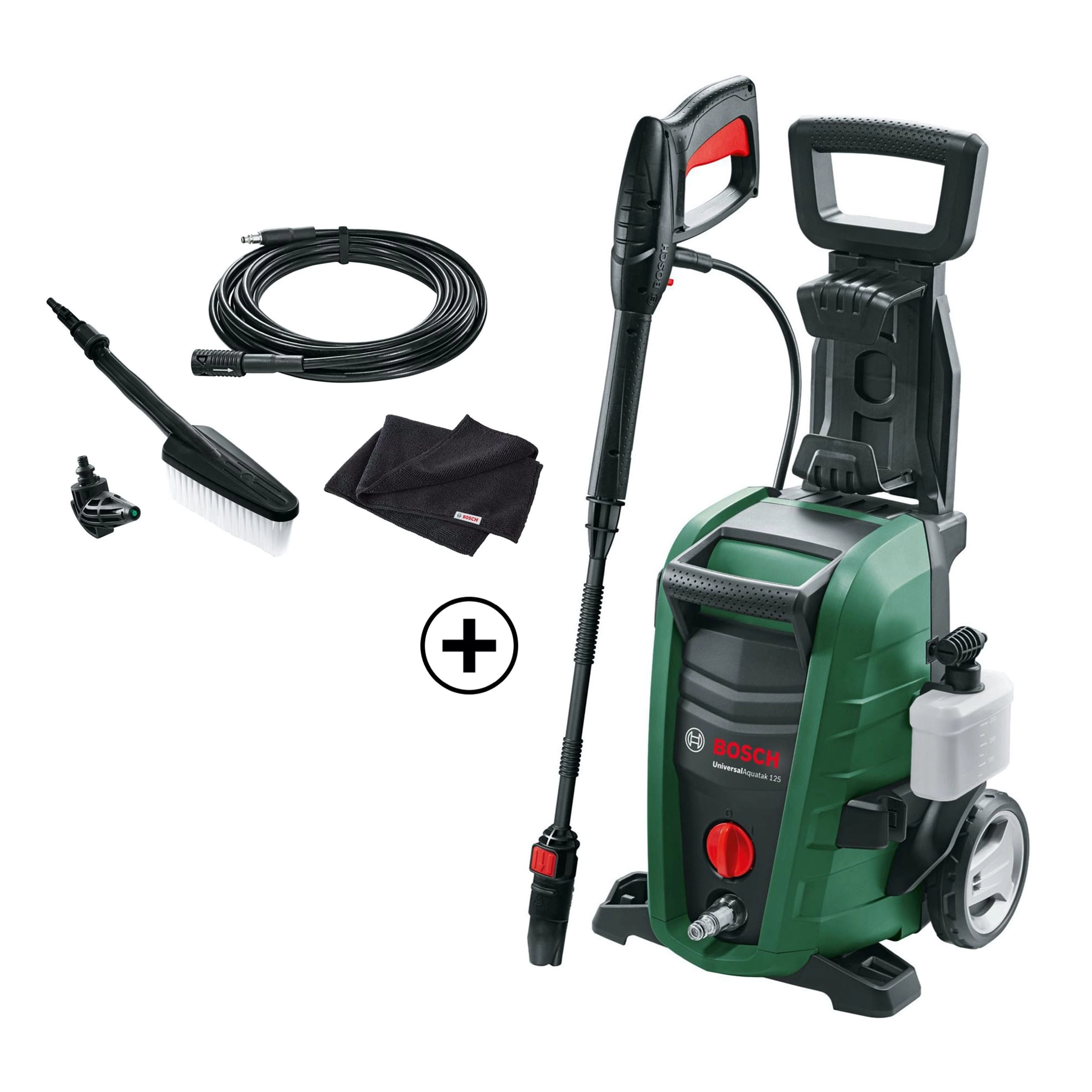 Bosch Universal Aquatak 125 - 450-ml Detergent Nozzle Trio Nozzle + Car Cleaning Kit