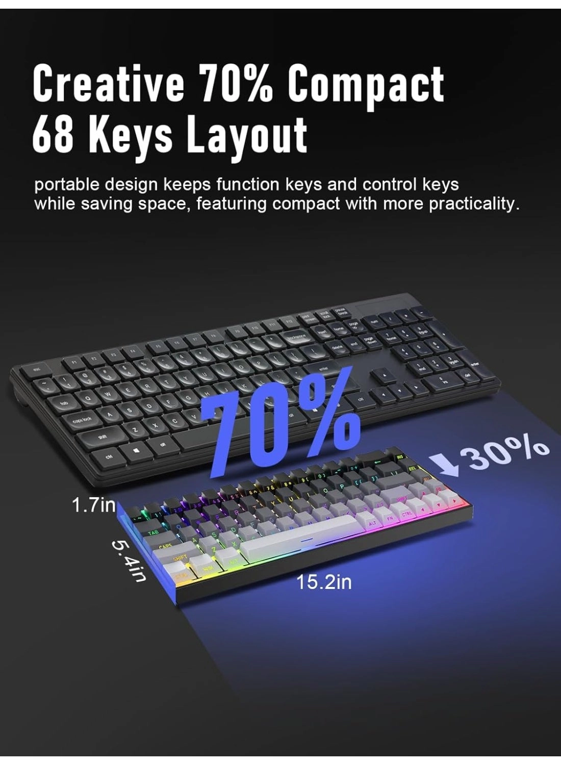 68-Key Mechanical Keyboard - Wired