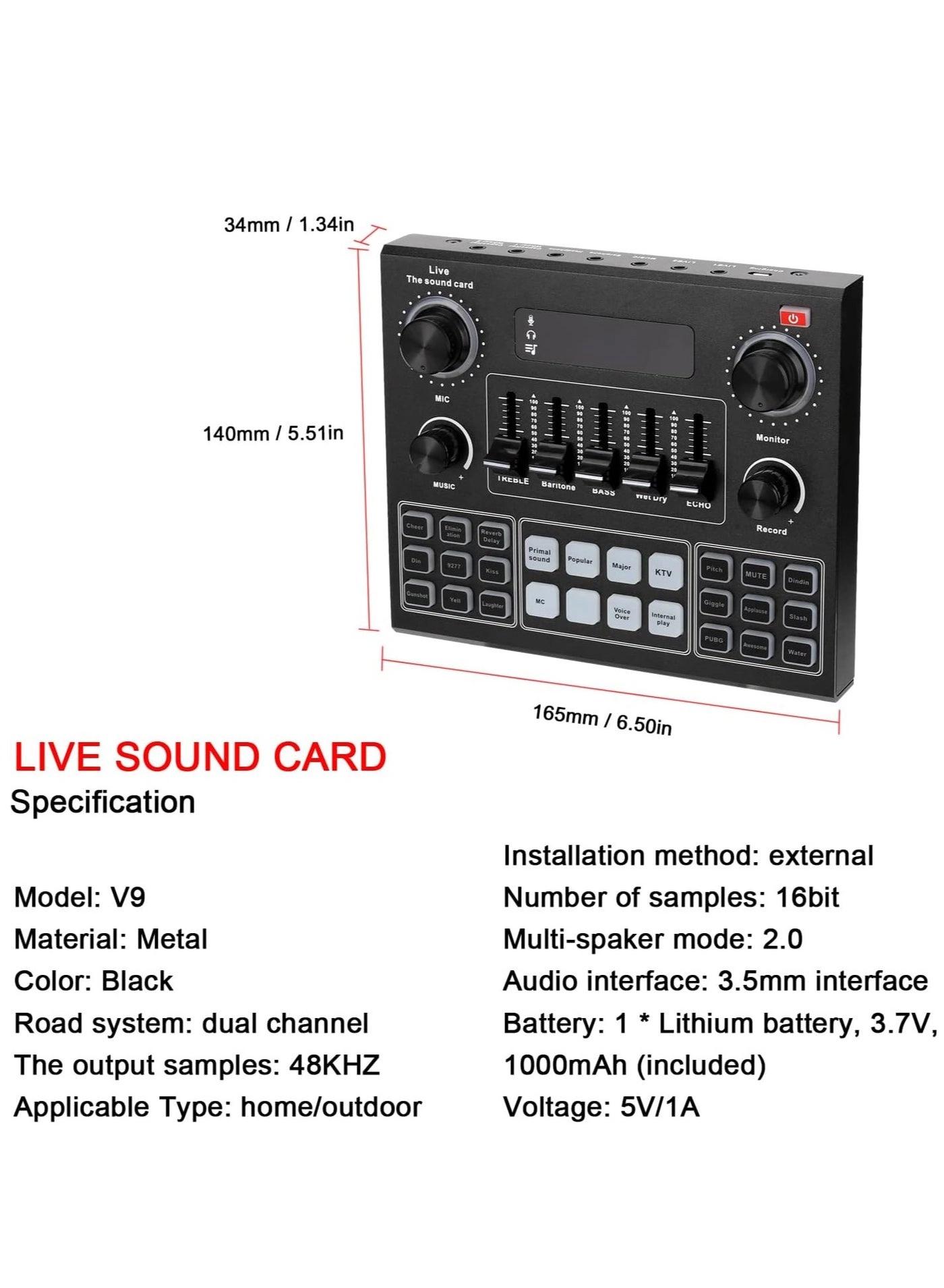 Live V9 + BM800 Wireless Microphone Kit