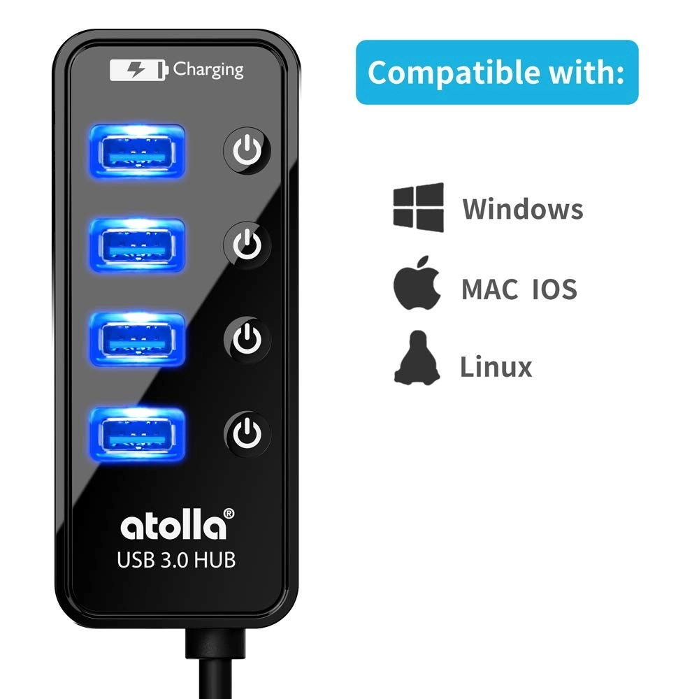 USB 3.0 Hub - 4-Port 5V/3A Adapter