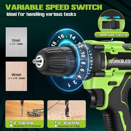 Power Drill - 2000 Milliamp Hours