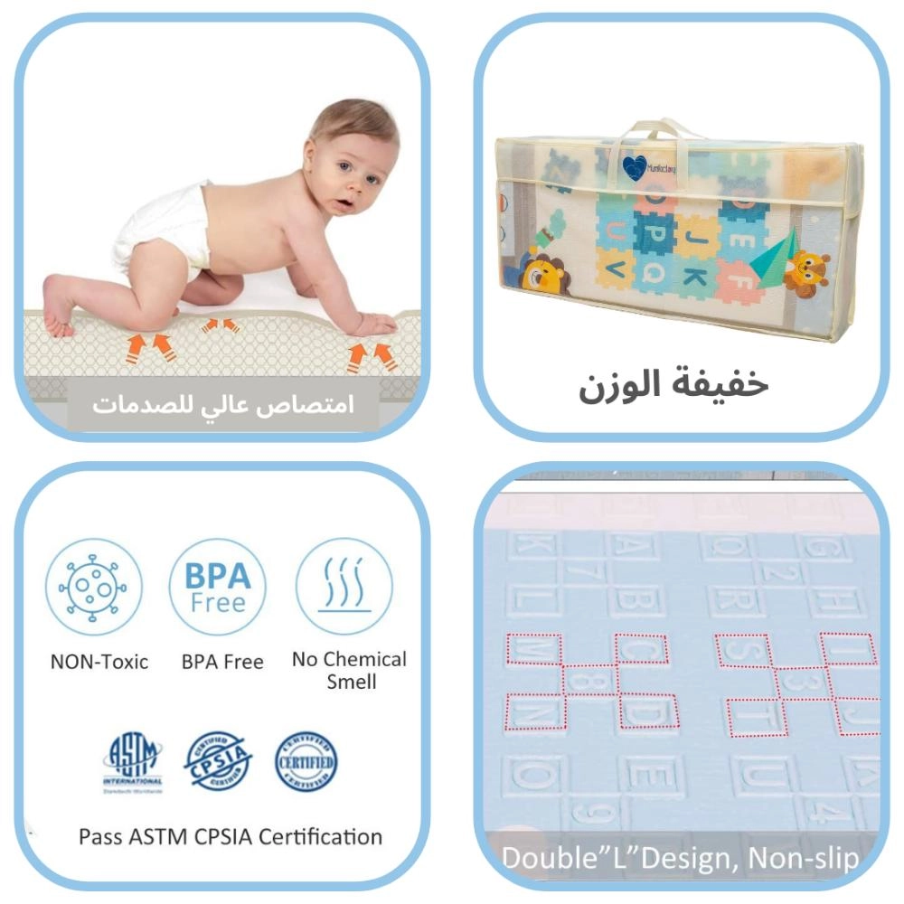 Baby Reversible & Foldable Playmat - Suitable for 0 months & above