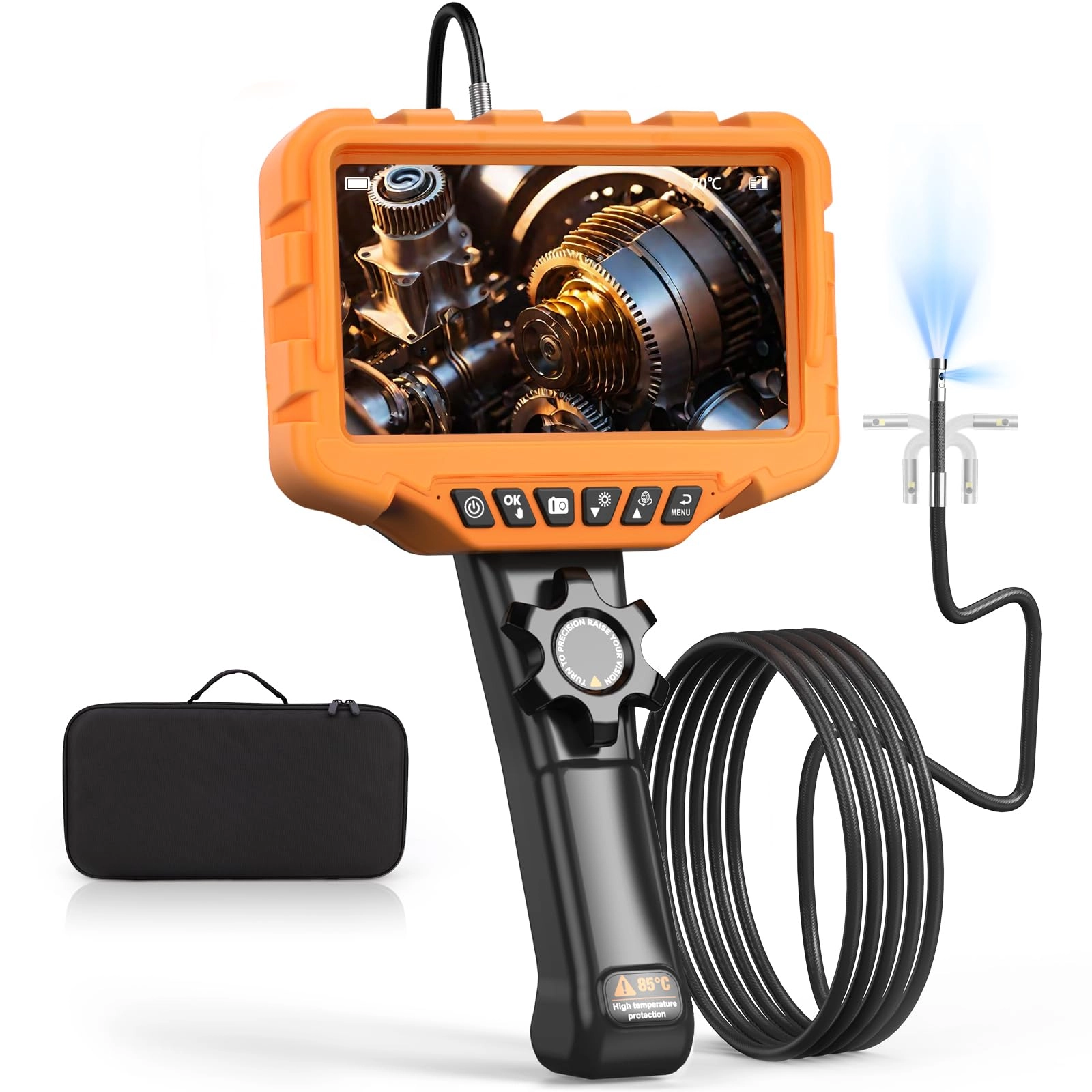 TURNRISE 210° Two-Way Articulating Borescope - 5.3FT 0.25in