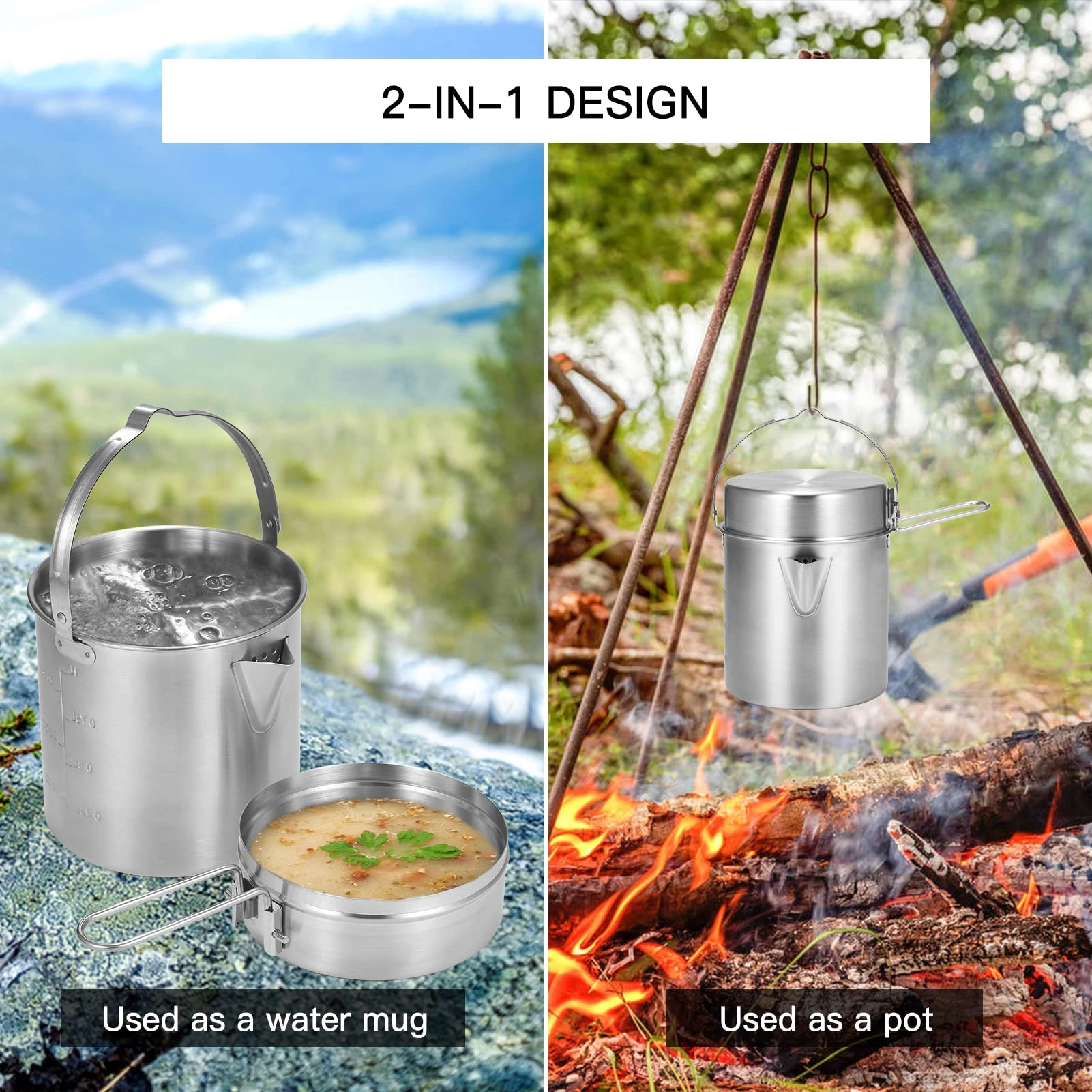 Camping Pot - 1.0 Count 1 Liters