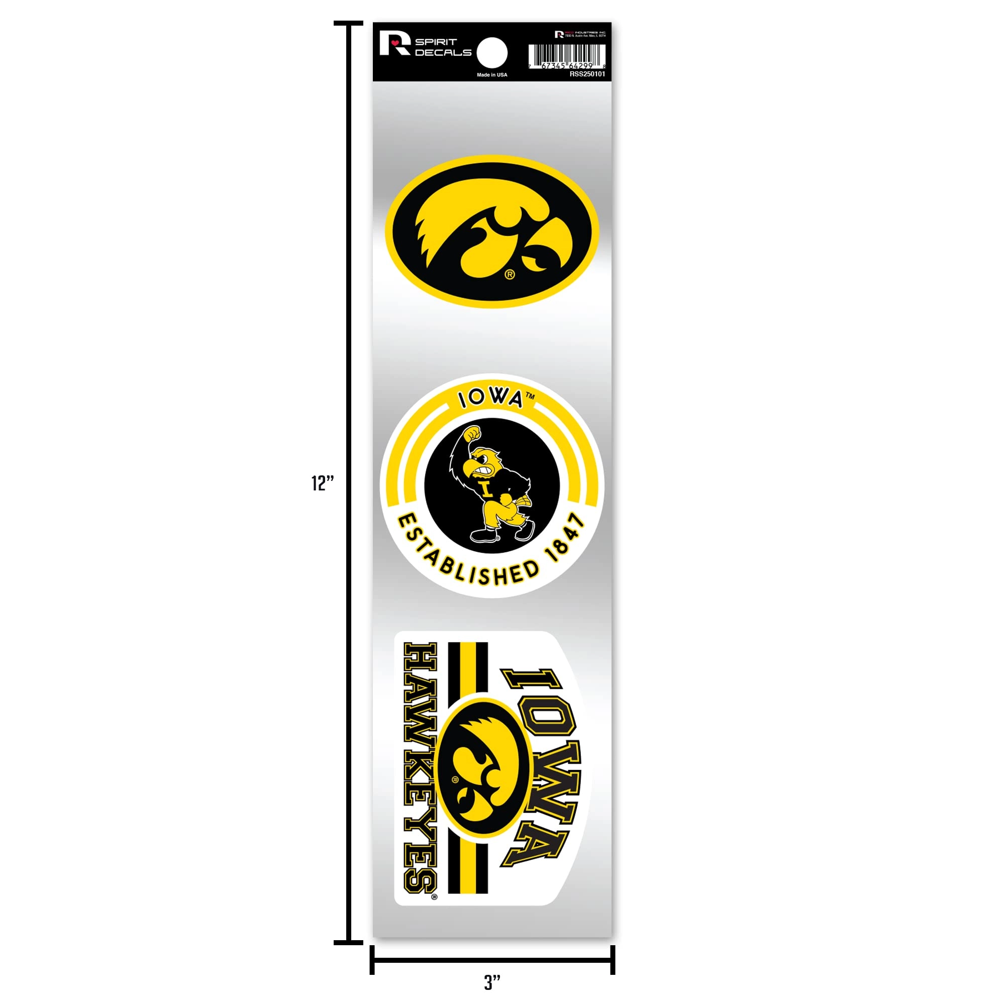 Buccaneers Retro Spirit Decals - durable vinyl material and natural fibers 3 piece(s)