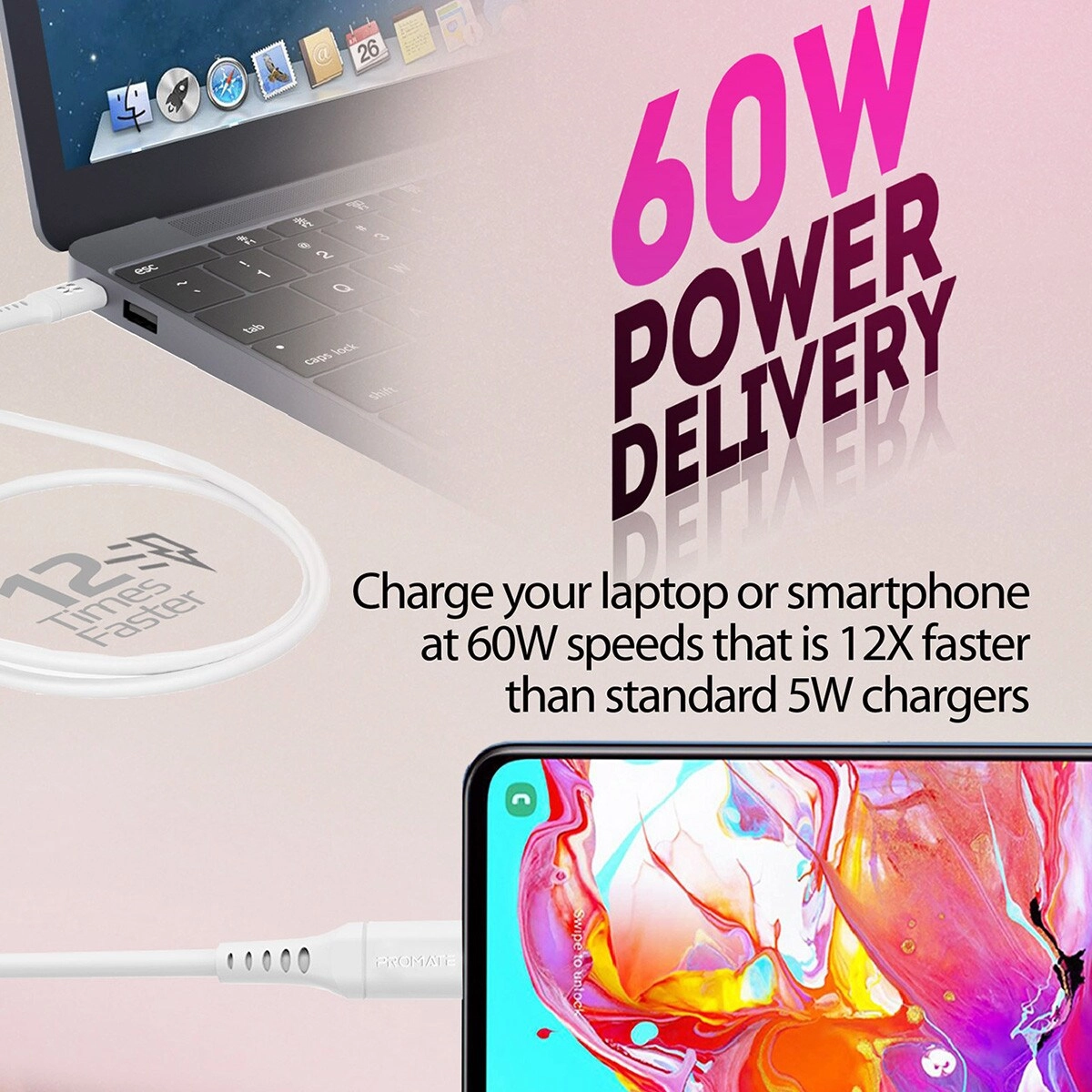POWERLINK-CC200 Cable 60W USB-C to USB-C 2m