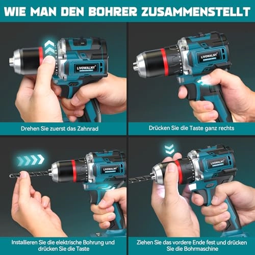 Cordless Drill Set - 18V 50 Nm 2-Speed