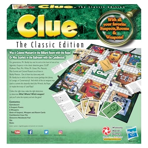 Clue Classic: 1949 Card Artwork & Suspects USA
