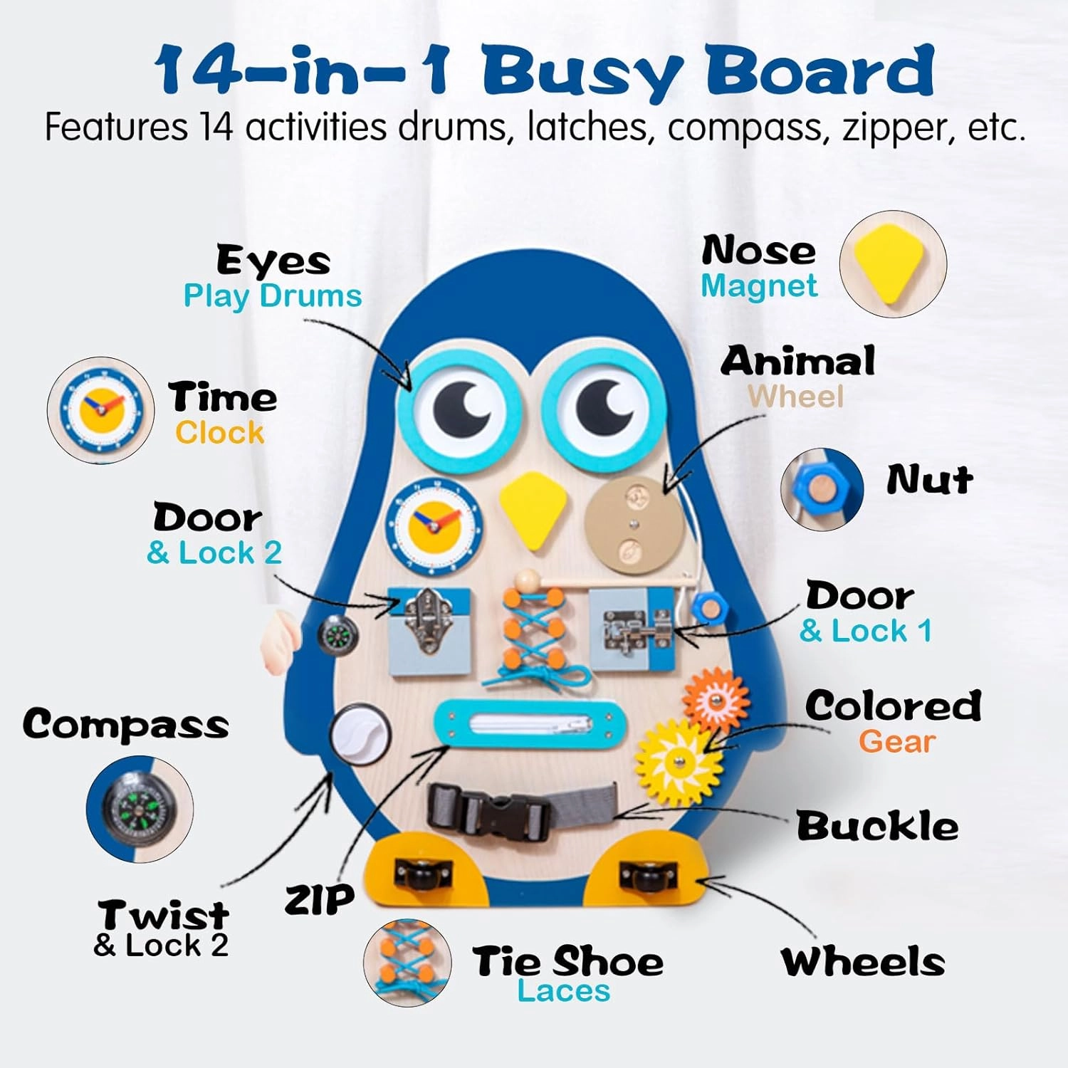 Penguin Busy Board - 3 +