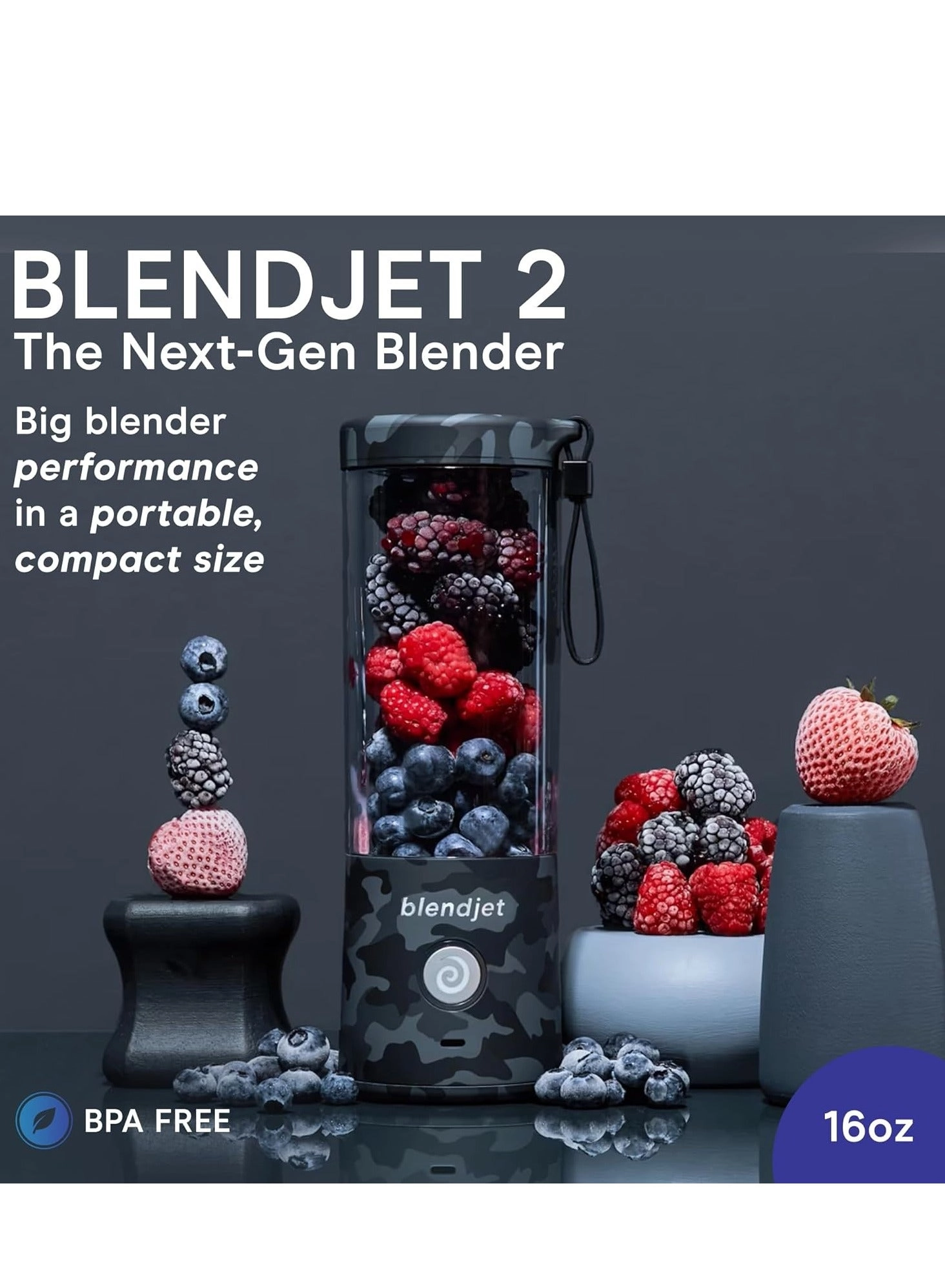 BlendJet 2 - Cordless USB-C Rechargeable Self-Cleaning