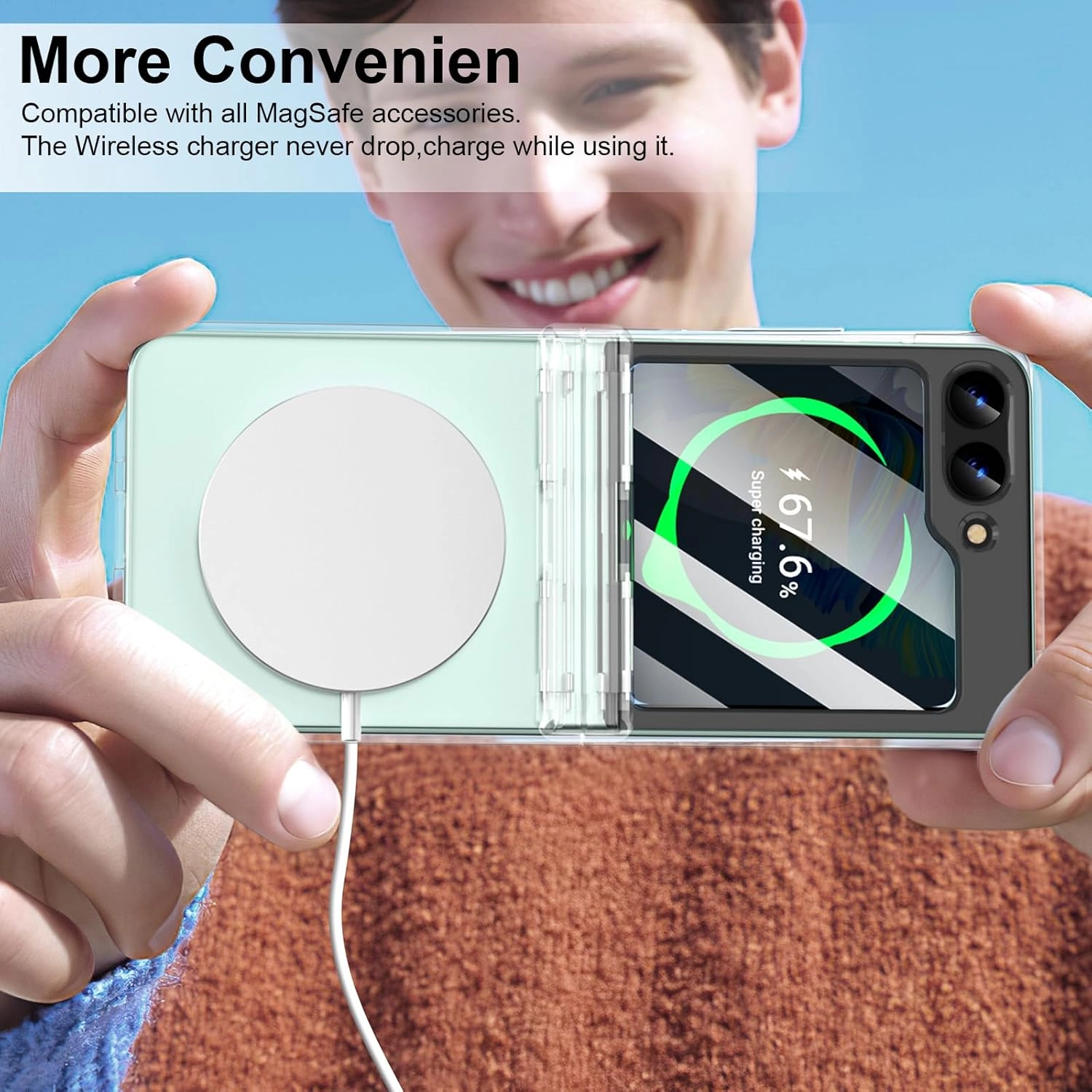 Mag Case Clear Case with MagSafe for Samsung Galaxy Z Flip 6