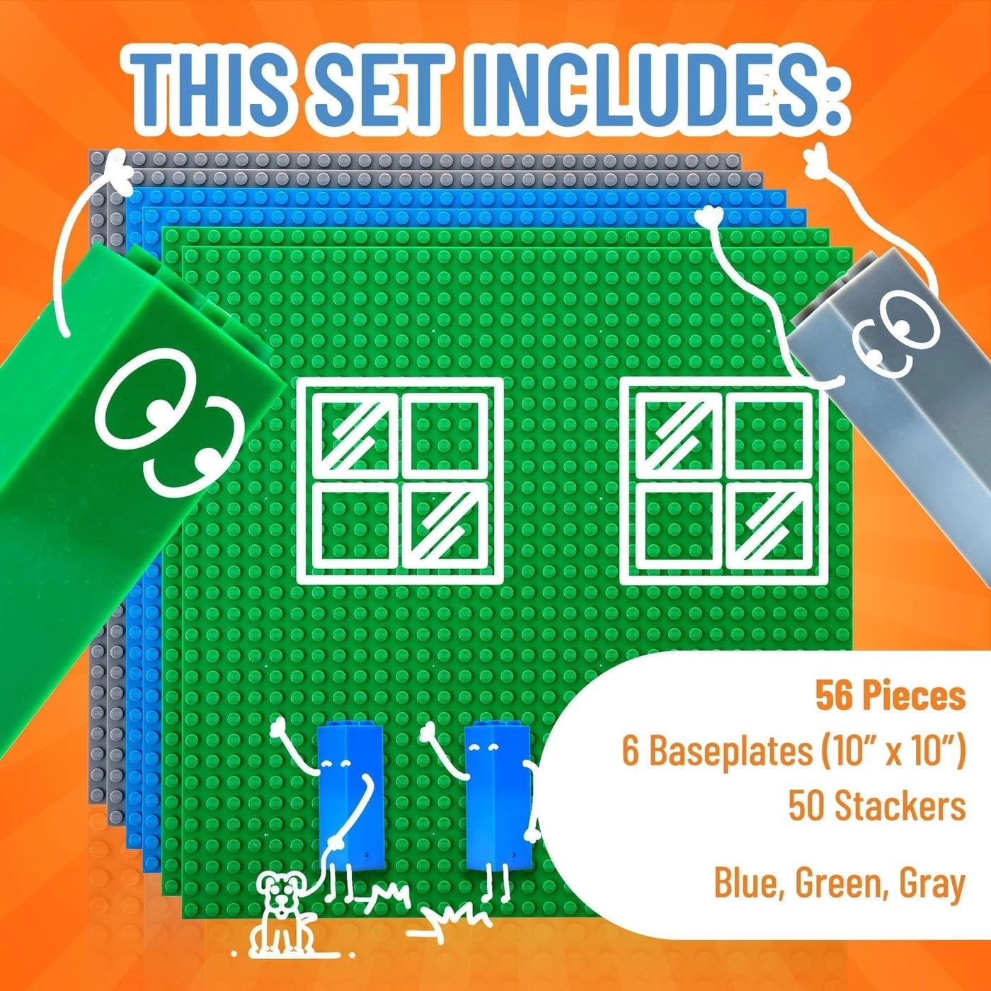 Classic Baseplates - 56 pcs