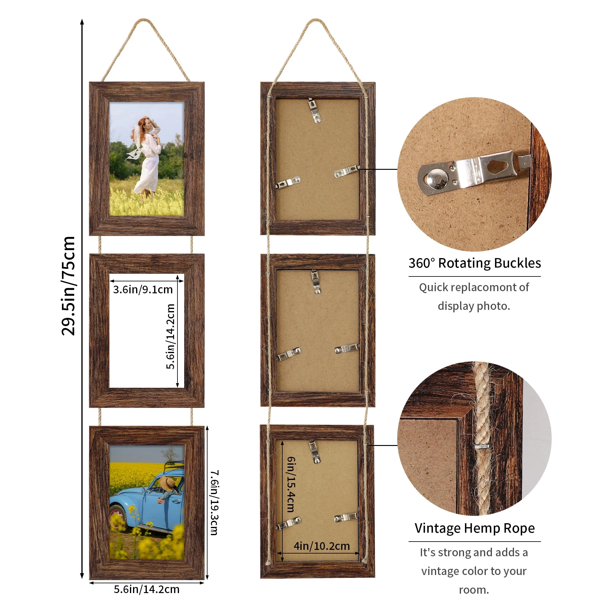 Collage Picture Frames - 4x6 3 Opening