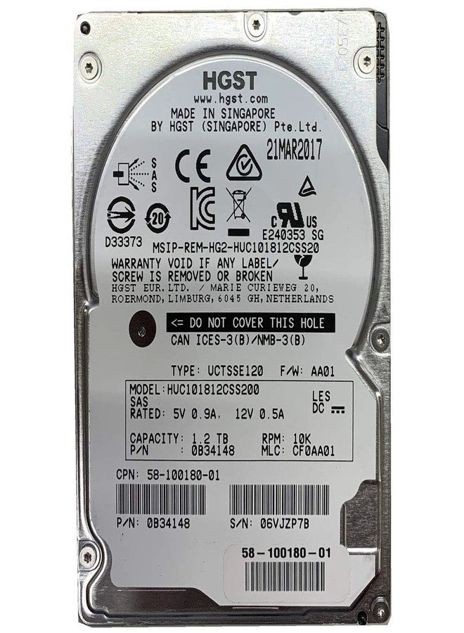 HGST 2.5" 10000rpm SAS 12Gb/s (HUC101812CSS200) - 1.2TB