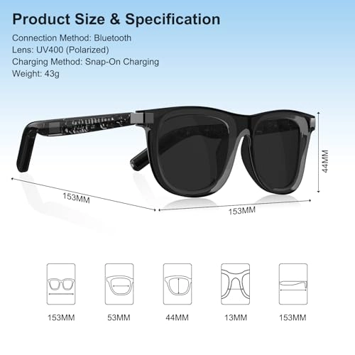 G06 Smart Glasses - Polarized Bluetooth 5.3