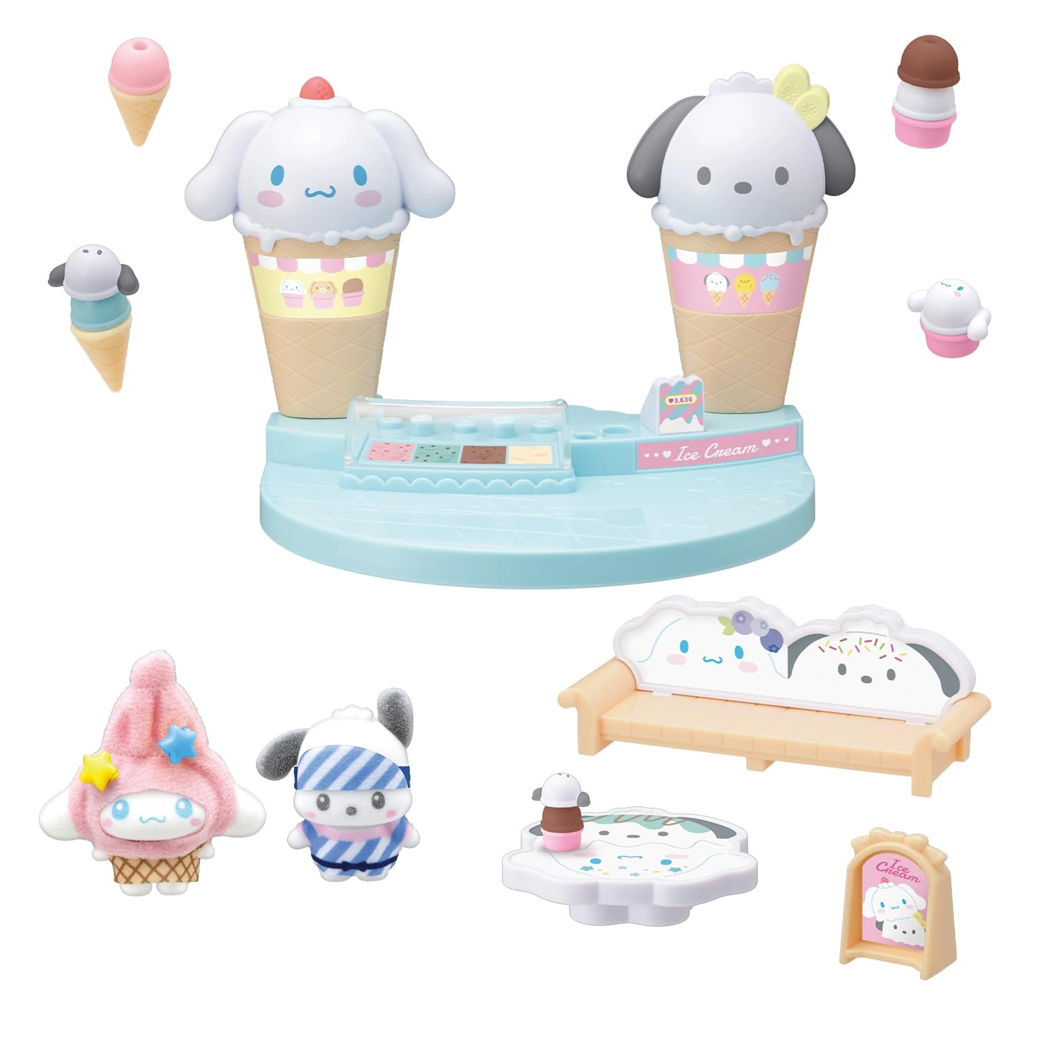 バンダイ(BANDAI) Cinnamoroll & Pochacco Ice Cream Souvenir - 3 years 2 pcs