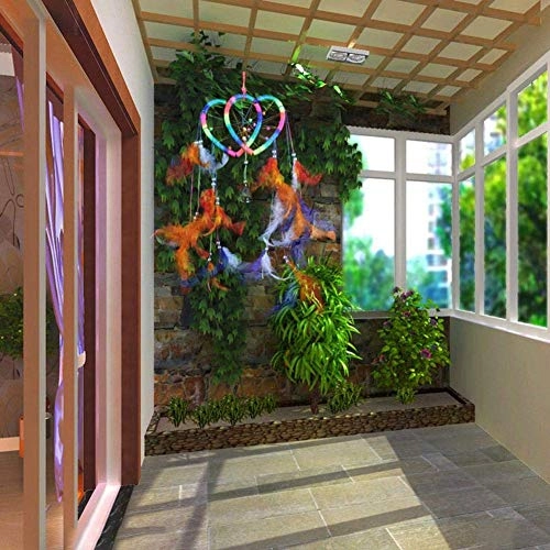 Dreamcatcher - Siderosphere, feathers, lines, wood beads.