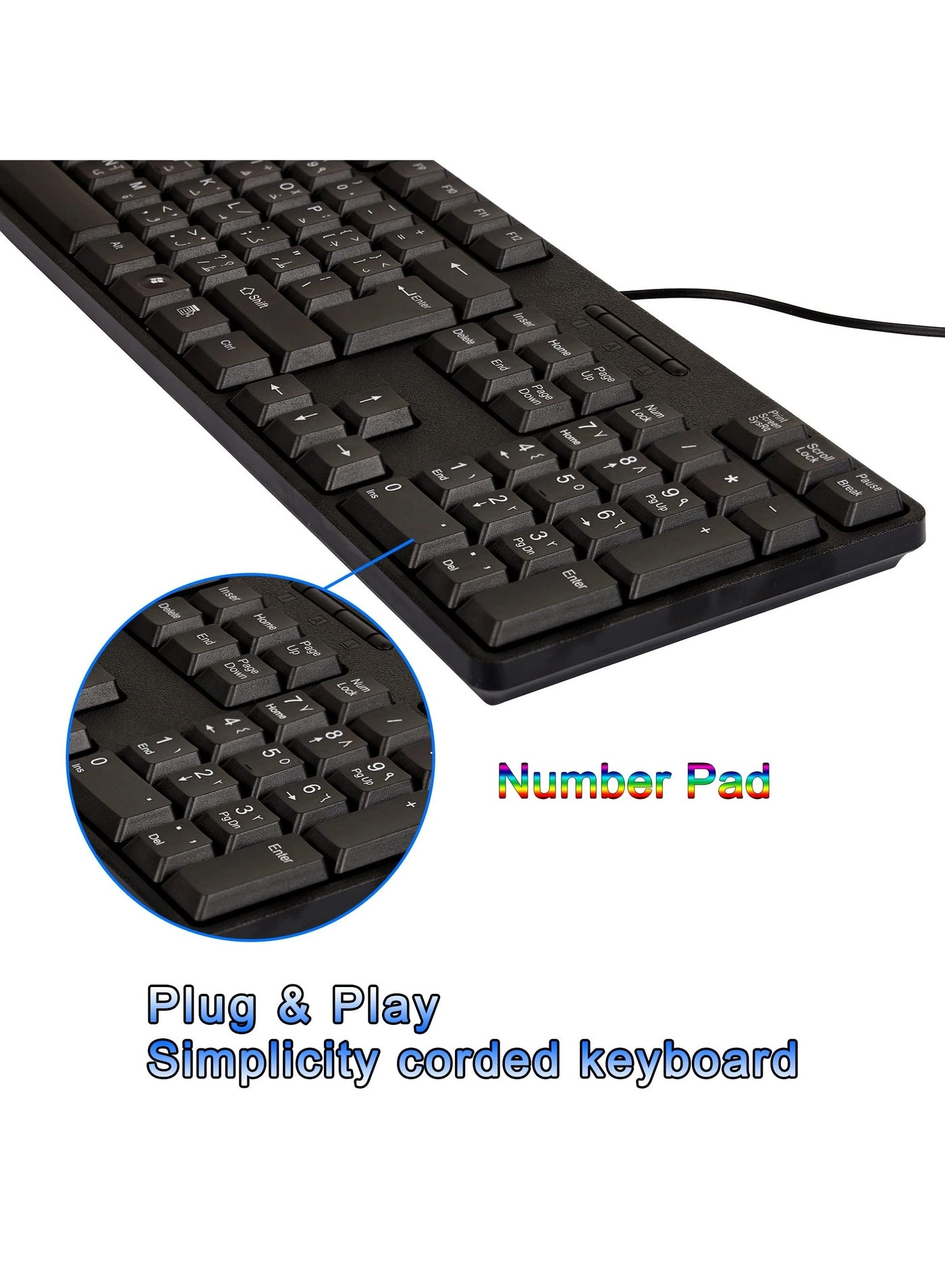USB Wired Keyboard - AR/EN Wired