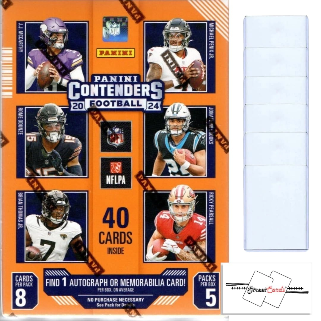 StreetCards Panini Contenders Football NFL Blaster Box - 40pcs + Toploader - 6pcs + Magnet