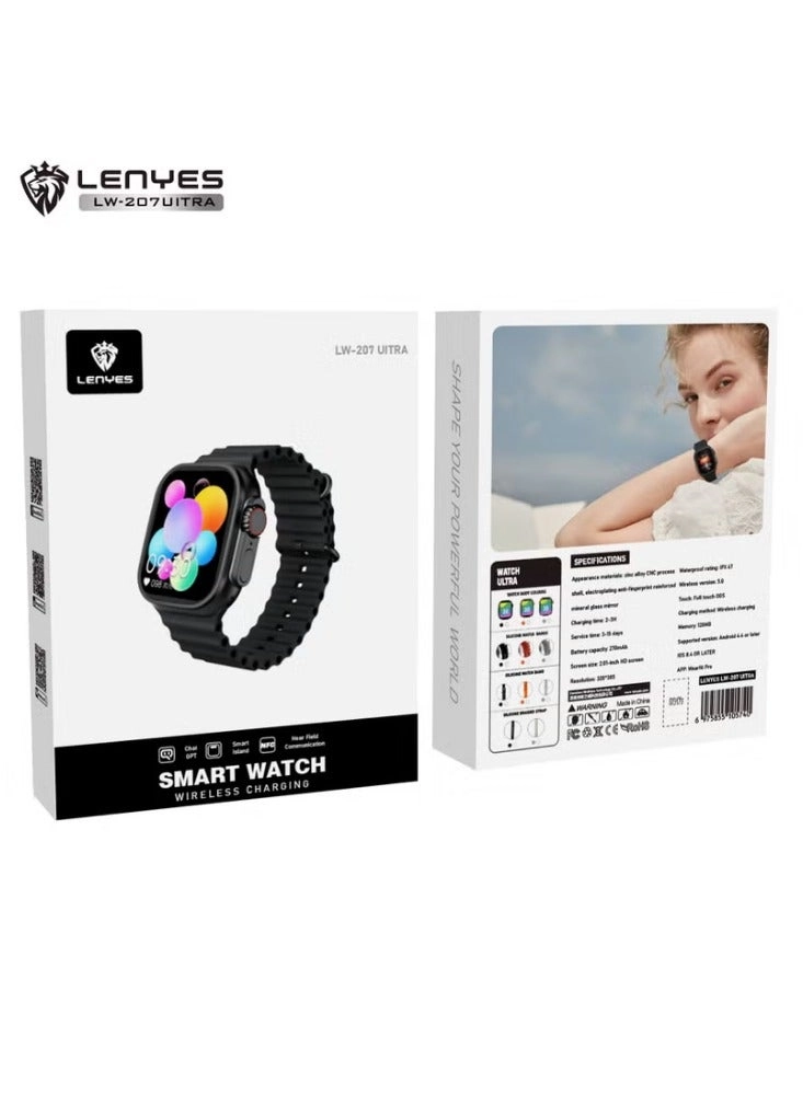 Smart Watch Ultra electroplated fingerprint resistant mineral glass mirror