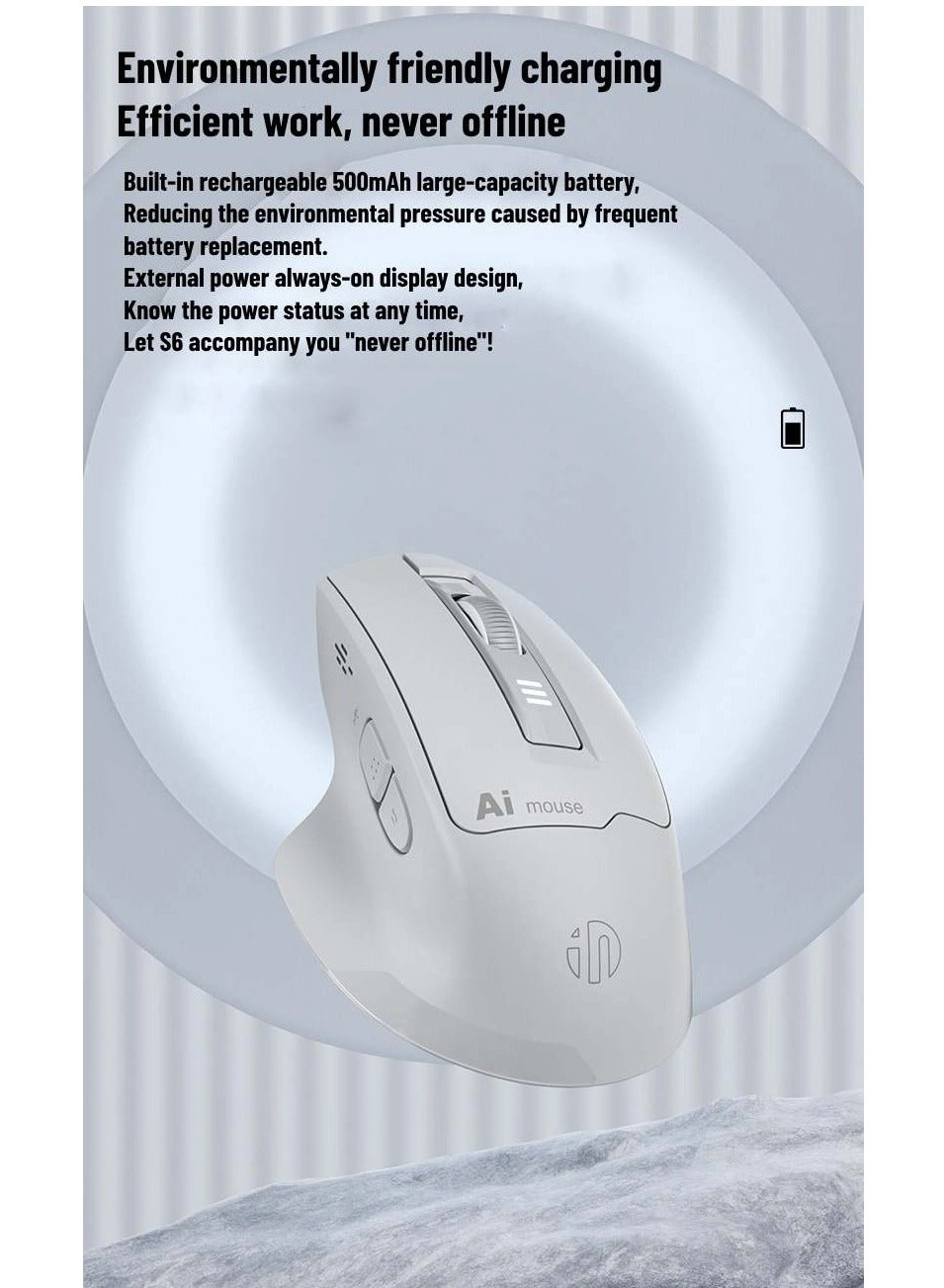 S6 Smart Voice Mouse - Wireless