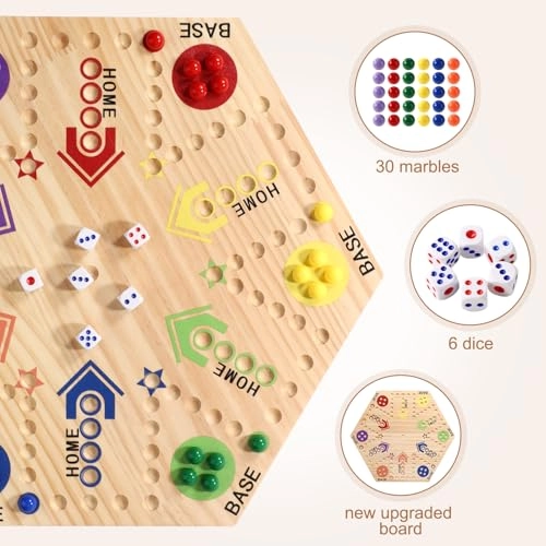 Marble Board Game - English, Farsi, Swedish 3 years and up 38 Pieces