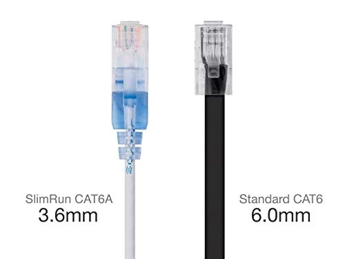SlimRun Cat6A Ethernet Patch Cable - 0.5 Feet Pack