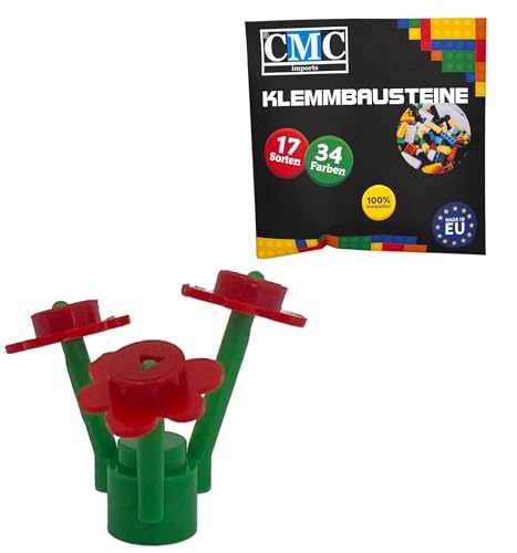 Clamping Blocks - 12 pcs White / Light Green Stem Flower