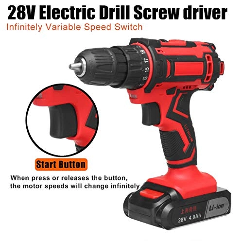 3 in 1 Electric Hammer Drill - Cordless 25+3 N.m 10mm