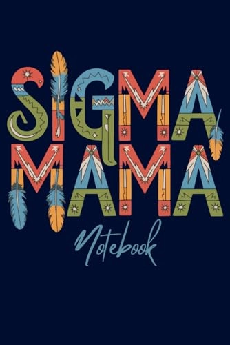 Sigma Mama Tribal Feather Pattern Notebook 6 x 9 - Lined 120 Pages